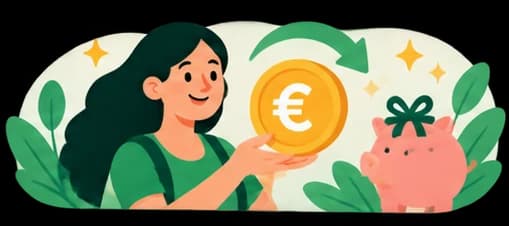 Illustration cashback : pièces et pourcentage reversé.